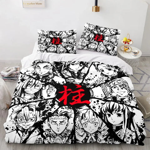 Demon Slayer Agatsuma Zenitsu Duvet Cover Set HD Comforter Cover for Kids Bedding Sets Bedclothes Bedroom Decor