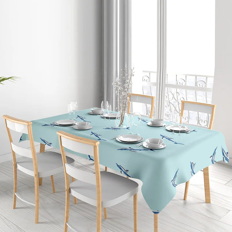 Blue Shark Tablecloth Decorative Modern Kitchen Dining Room Table Cover Home Textiles on AliExpress.comWorld's Largest Online Sh