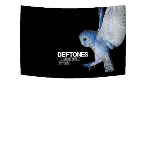 Deftones Diamond Eyes Owl Print Tapestry Polyester Fabric Wall Hanging Music Band Theme Home Decor Bedroom Living Room Art Backd