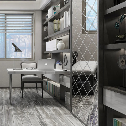 3D Mirror Stickers Acrylic Triangles Self-adhesive Diamonds DIY Wall Mirror Stickers for Living Room Home Decor 10/17/32/58Pcs