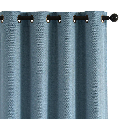 JINCHAN Room Darkening Curtains  Bedroom Herringbone Curtains 63 Inch Length For Living  Room Grommet Tops 2 Panels Window Drape