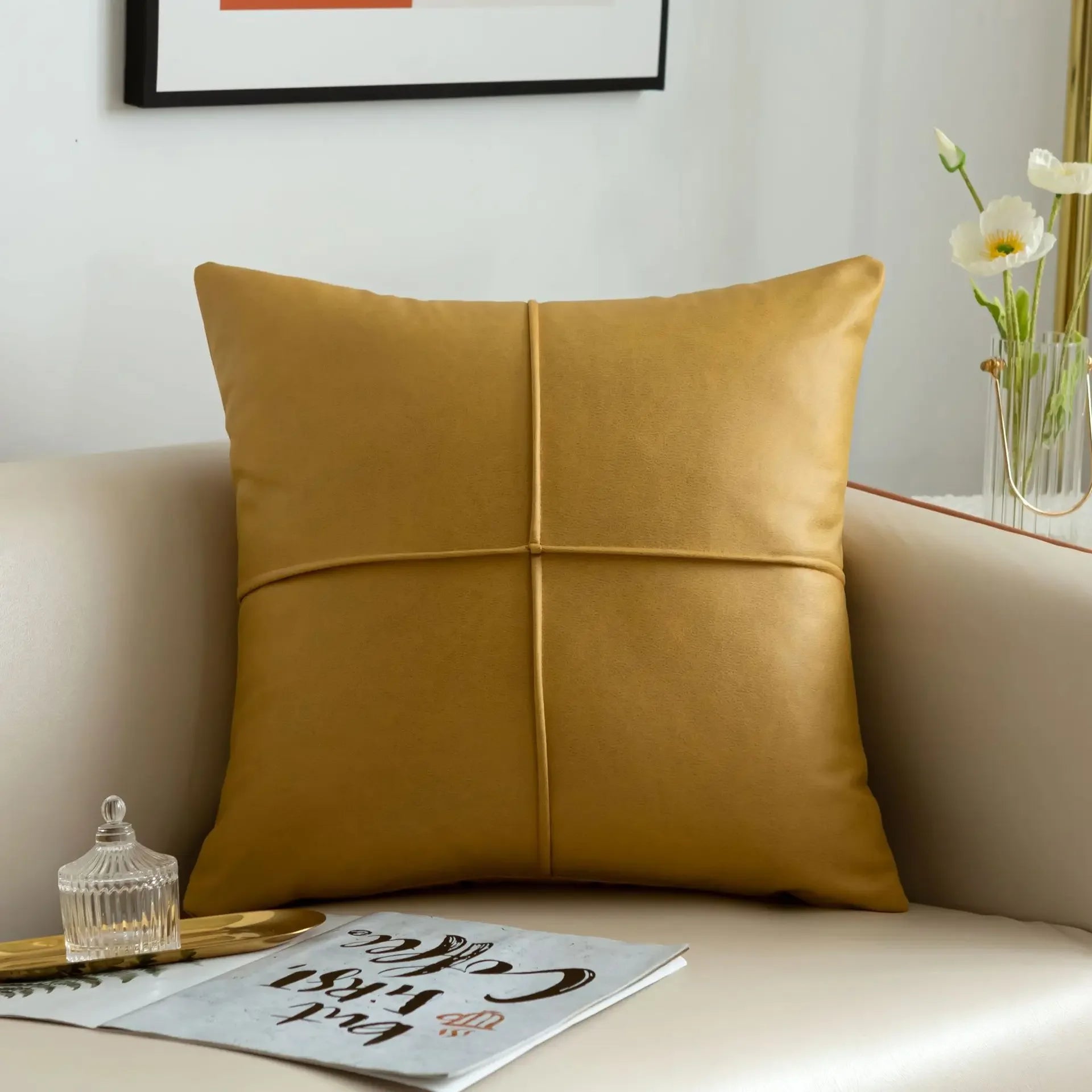 light simulation leather thickened technology cloth waterproof throw pillow living room sofa cushion rectangular pillow