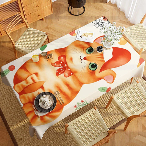 Cute Owl Pattern Tablecloth Restaurant Kitchen Tablecloth Living Room Home Decoration Rectangular Party Decoration