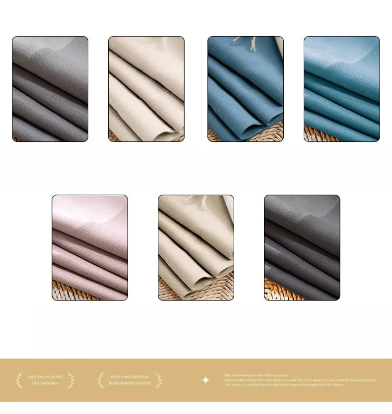 Grey Blackout Curtains Thermal Insulation Cotton Linen Drapes for Bedroom Living Room Sunshade Luxury Custom Window Treatments