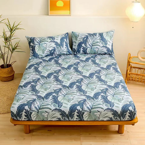 Bonenjoy Sheet on Rubber Band Kids Bed Sheet Cartoon Cars Printed Fitted Sheet for Boy Single Fitted Bed Sheet with Pillowcase