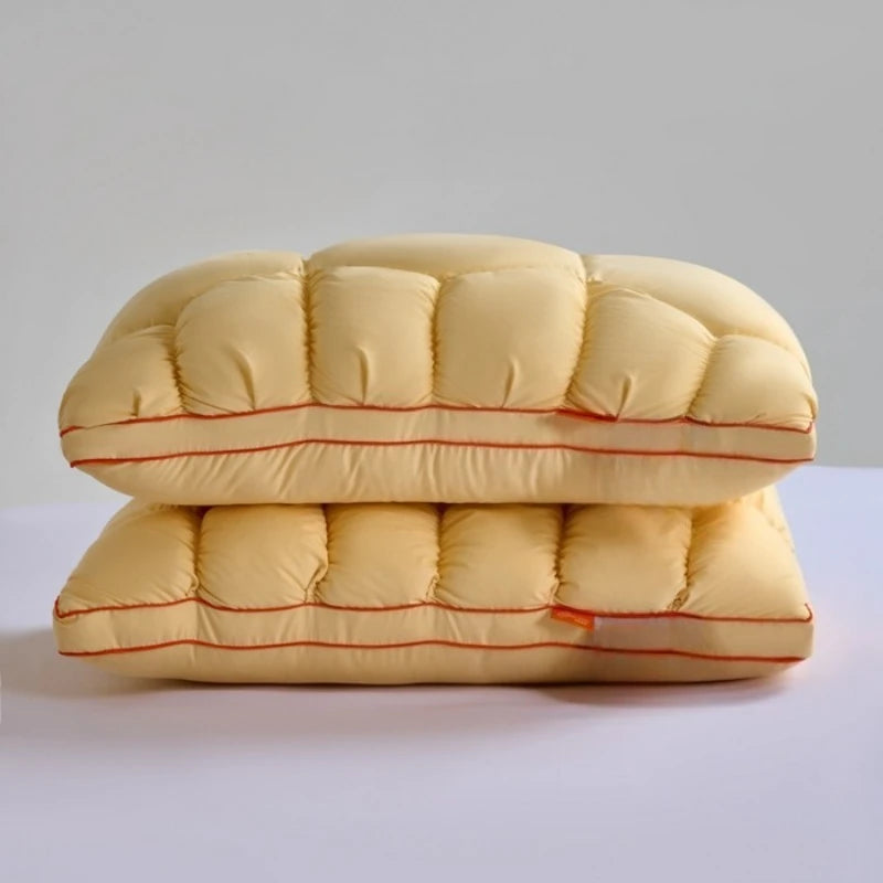 2025 spring and summer super soft and skin-friendly feather velvet pillow household comfortable neck pillow breathable and soft