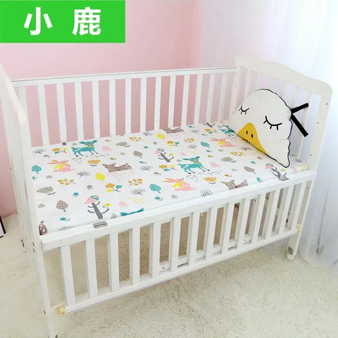 51x28inch(130x70 cm) Newborn Baby Fitted Crib Sheets Cartoon Print Bed Sheet Baby Bed Mattress Covers for Unisex Baby Boys Girls