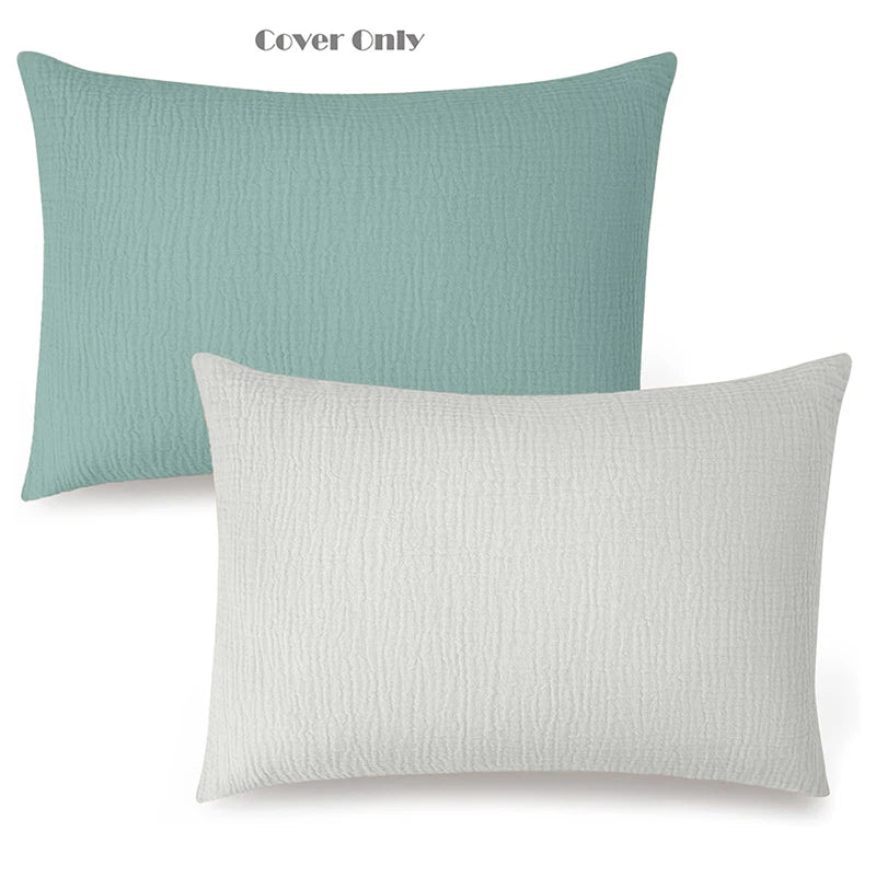 Muslin Toddler Pillowcase 100% Cotton Toddler Pillow Case Cover Soft Breathable Travel Baby Pillow Covers Envelope Closure 2PCS