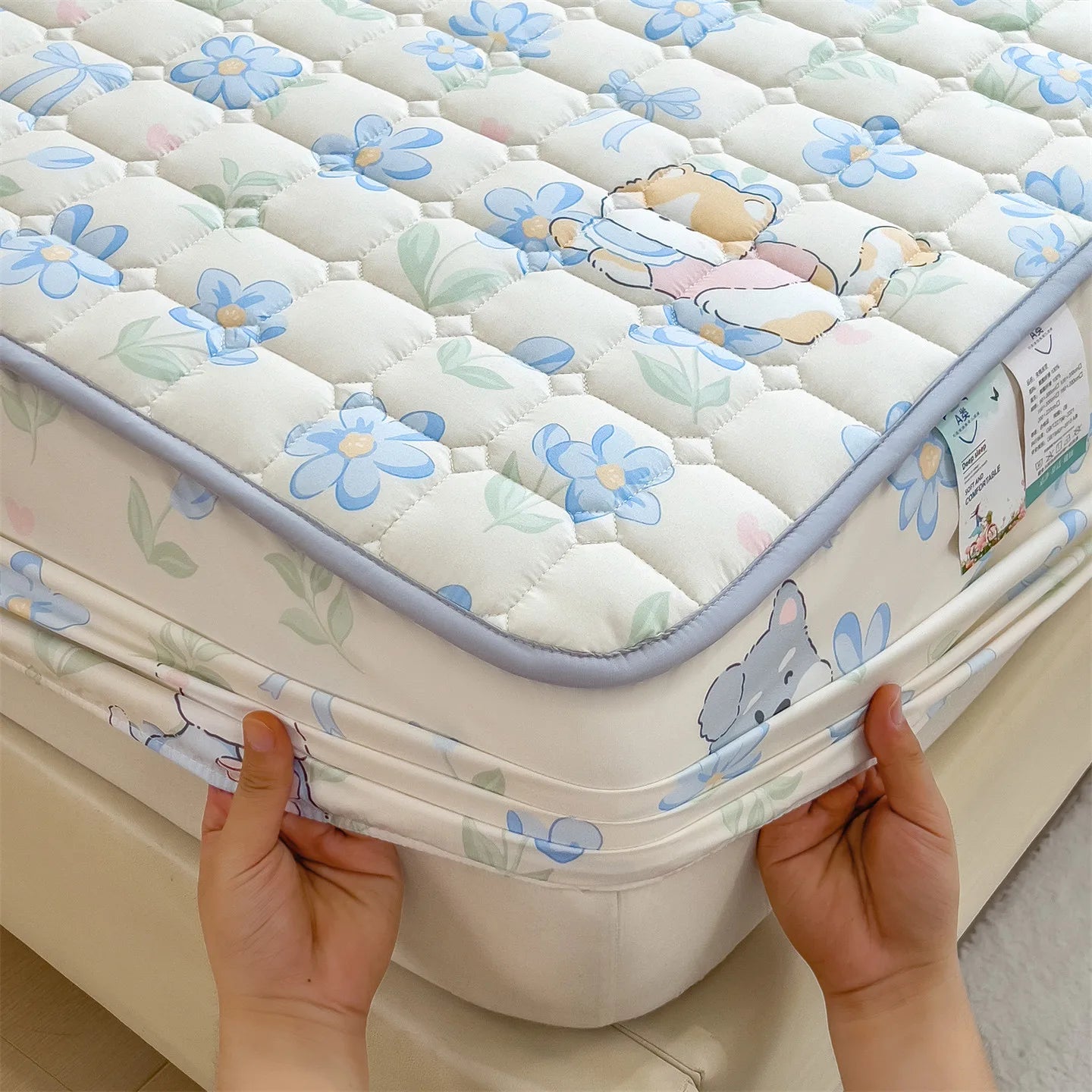 1pc Thicken Bed Cover Printed Bedspread Adulst Kids Room Bed Linen Skin-friendly Mattress Protector 침대커버 (No Pillowcase)