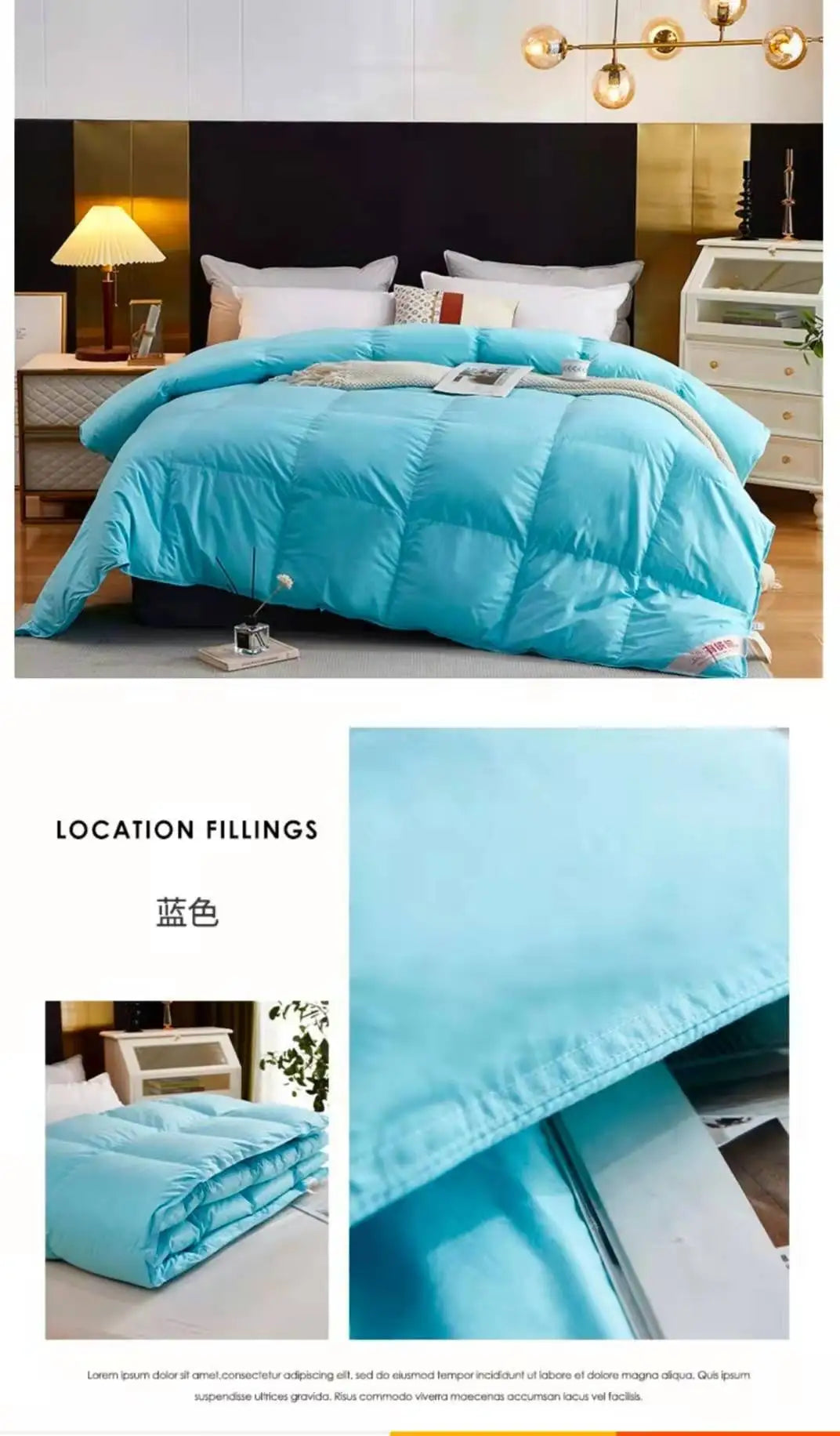 Down duvet 95 white goose down five-star hotel warm double single duvet core goose down duvet