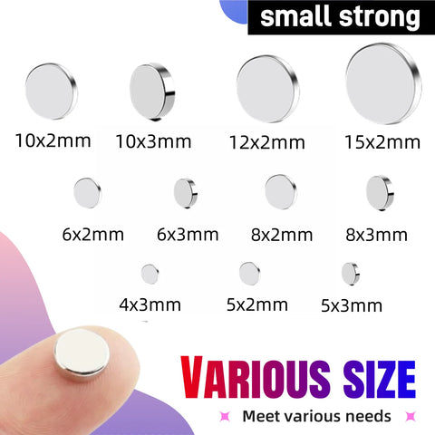 Super Powerful Magnets Strong Disc Magnets for Fridge, Building, Education,DIY, Craft, 4x3 5x2 5x3 6x3 8x2 10x2 10x3
