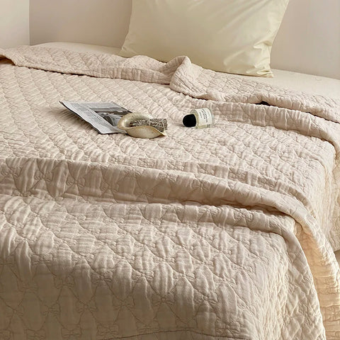 100% Cotton Duvet Quilted Quilts Single/Queen Size Comforter Summer Blanket High Quality Bedspread 여름이불(No Pillowcase)