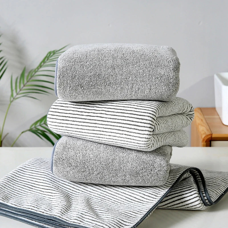 Thickening High quality bamboo charcoal coral velvet fiber bath towel Super Absorbent And Quick Drying Bath Towel Bathroom Use
