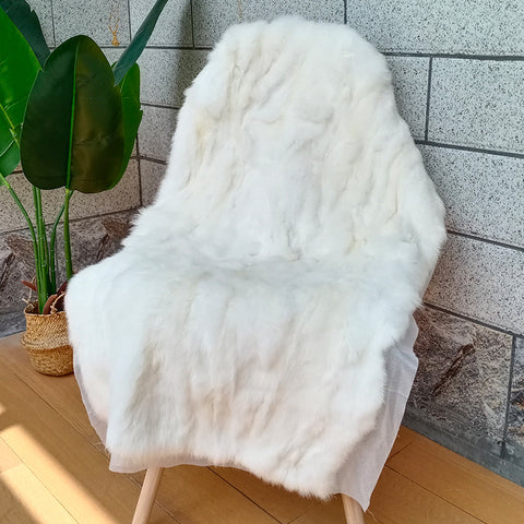 1Pcs Thicken Rabbit Fur Plush Blanket Soft Furry Comfortable Sofa Nap Rugs Bedroom Warm Blanket Home Decor 100x50cm