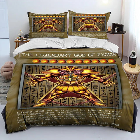 3D Yu-Gi-Oh MONSTER CARD Anime  Comforter Bedding Set,Duvet Cover Bed Set Quilt Cover Pillowcase,king Queen Size Bedding Set Kid