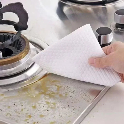 500/50pcs Disposable Rags Kitchen Non-Woven Cleaning Cloth Thicken Small Washing Dishcloths Rag Wipe Home Scouring Pad Wholesale