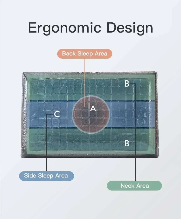 Double Sided Gel Cooling Memory Foam Pillow Summer Ice Feel Bamboo Charcoal Orthopedic Neck Pain Relief Pillow with Pillowcase