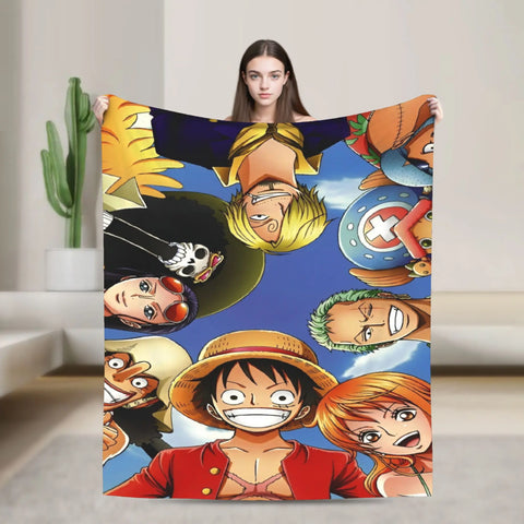 Japanese Adventure One Anime Piece-e Super Soft Blanket  Girls Boys Plush Bedding Couch Bed Flannel Bedspread Sofa Bed Cover
