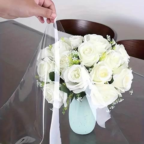 Transparent Table Mat / Tablecloth, Waterproof Table Cover Mat, Oil-proof Table Mat High-temperature Resistant Kitchen Table Mat