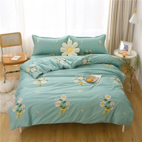 Skin-friendly Flannel Duvet Cover Single Person Bed eet Double Person Student Dormi Four-piece Set Four Seasons Univers...