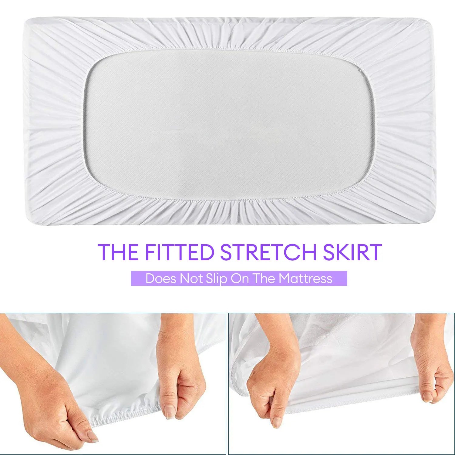 1pc Crib Mattress Protector Smooth Waterproof Mattress Cover Washable Anti Mites Bed Cover