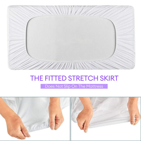1pc Crib Mattress Protector Smooth Waterproof Mattress Cover Washable Anti Mites Bed Cover