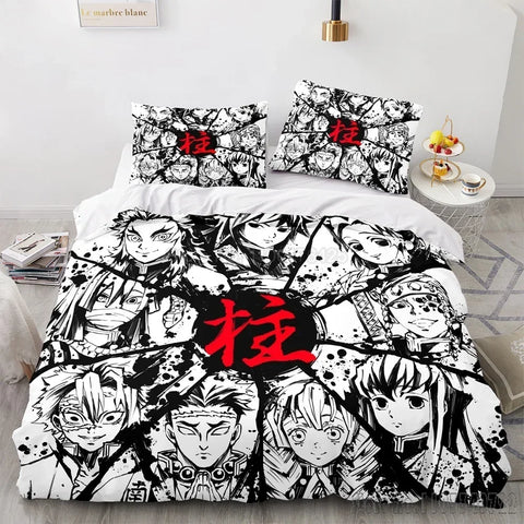 Demon Slayer Agatsuma Zenitsu Duvet Cover Set HD Comforter Cover for Kids Bedding Sets Bedclothes Bedroom Decor