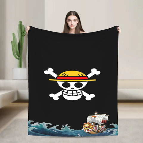 Japanese Adventure One Anime Piece-e Super Soft Blanket  Girls Boys Plush Bedding Couch Bed Flannel Bedspread Sofa Bed Cover