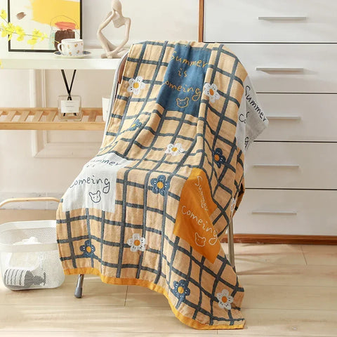 Nordic 21 Styles New Bohemian Floral Printing Adult Soft Absorbent Cotton Gauze Beach Bath Towel Bathroom Accessories 80×160CM