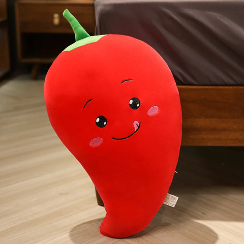 30/50cm Soft Cartoon Eggplant Corn Chili Carrot Plush Toys Stuffed Cushion Pillow Creative Plush Toy Doll