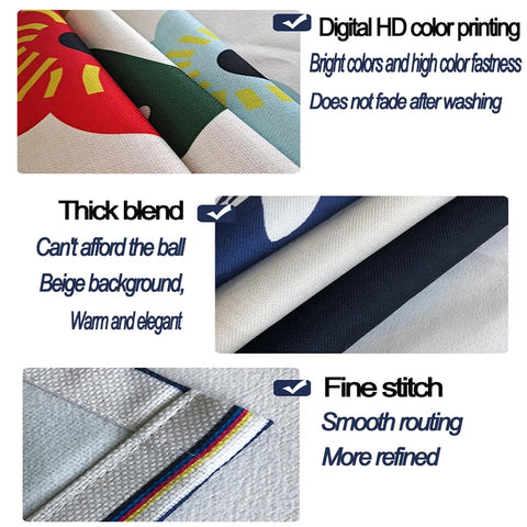 Summer Tropical Plant Leaves Door Curtain Turtle Leaves Partition Curtains Modern Room Kitchen Entrance Hanging Half-Curtain