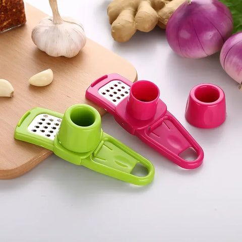 Garlic Press Mincer Stainless Steel Multifunction Crusher Cooking Ginger Squeezer Masher Handheld Ginger Mincer Kitchen Tools