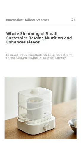 6 Egg Cooker Electric Fast Boiling Egg Maker Energy Saving Office Lunch Egg Steamer BPA-Free Plastic Compact For Kitchen/Dorm