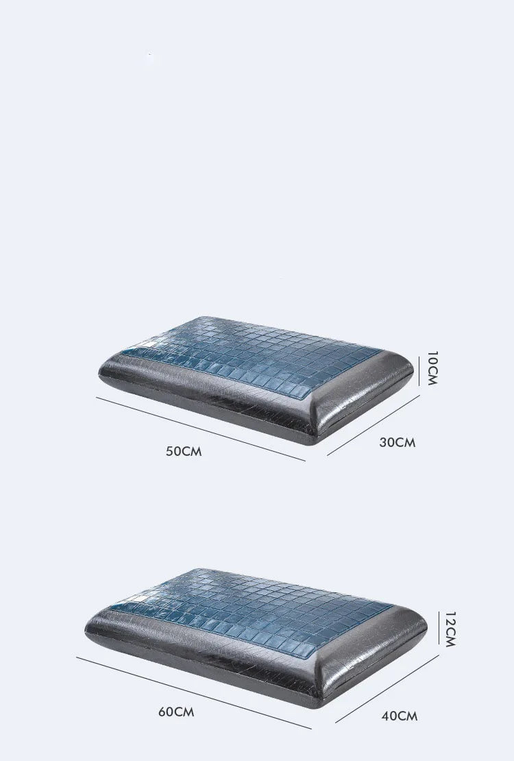 New Summer Double-sided Available Gel Cooling Pillow Bamboo Charcoal Memory Foam Ergonomics Pillows for Bedroom with Pillowcase