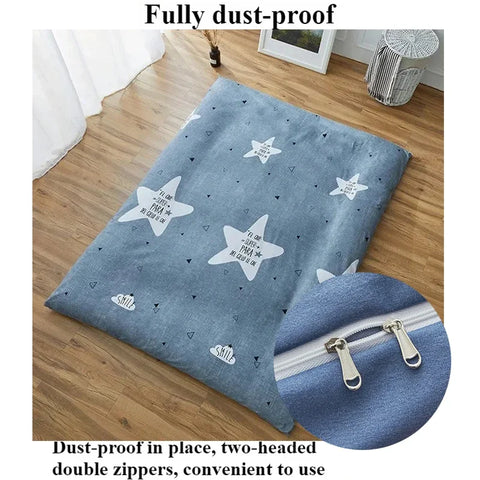 360° Fully Enclosed Mattress Protector Cover withZipper Polyester Student Dormitory Single MattressCover Floor Cushion Protector