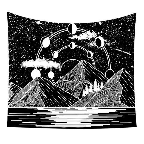 1pc Celestial Sun Moon Zodiac Tapestry Astrology Themed Wall Hanging Decor with Starry Sky Design for Mystic Room