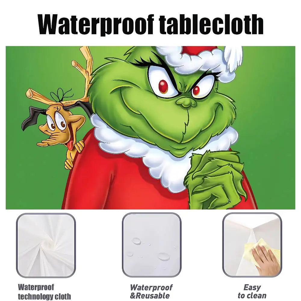 Cartoon The G-Grinch Table Cloth Tablecloth Party Decor Farmhouse Kitchen Dining Table Cloth Wedding Decorations