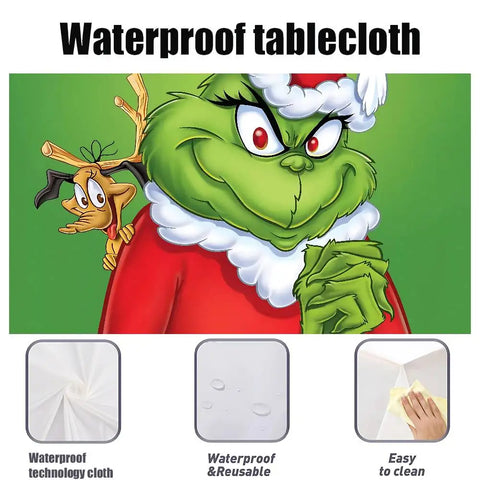 Cartoon The G-Grinch Table Cloth Tablecloth Party Decor Farmhouse Kitchen Dining Table Cloth Wedding Decorations