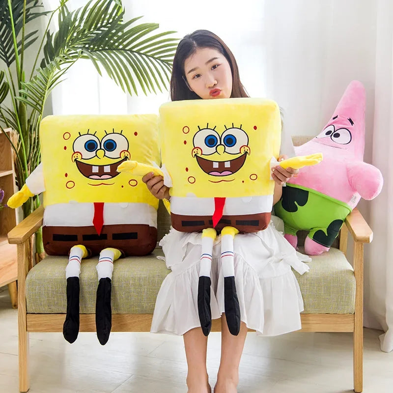 Big Size Cute SpongeBob Patrick Star Cushion Very Soft Hug Pillow Cartoon Anime Pillow Kawaii Cushion Room Decor Xmas Gifts