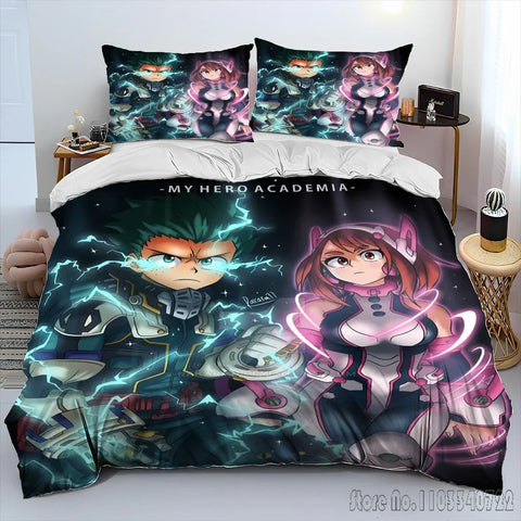 My Hero Academia Anime Cartoon Duvet Cover Set HD Comforter Cover for Kids Bedding Sets Bedclothes Bedroom Decor