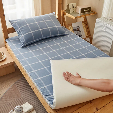 Fully Enclosed Double-sided Zipper Mattress Protective Cover Made of Cotton and Washed Cotton for Student Dormitories