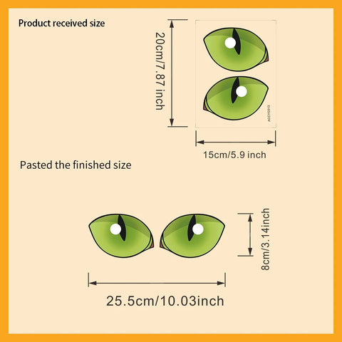 1PC Creative luminous eyes, bathroom toilet stickers, home glass wall stickers, wall decorations