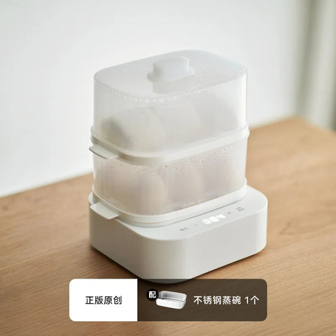 6 Egg Cooker Electric Fast Boiling Egg Maker Energy Saving Office Lunch Egg Steamer BPA-Free Plastic Compact For Kitchen/Dorm