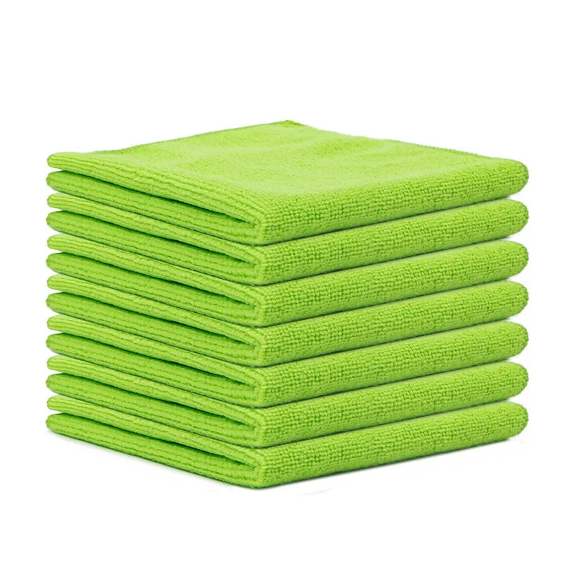 Microfiber Cleaning Cloth 12 Pack Cleaning Rags Cleaning Towels with 4 Color Assorted 11.5"X11.5"(Green/Blue/Yellow/Pink)