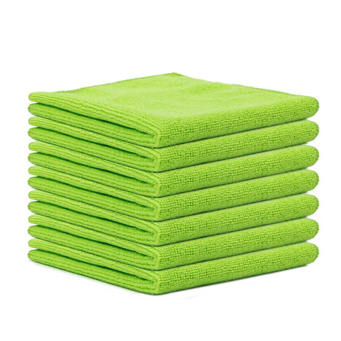 Microfiber Cleaning Cloth 12 Pack Cleaning Rags Cleaning Towels with 4 Color Assorted 11.5"X11.5"(Green/Blue/Yellow/Pink)