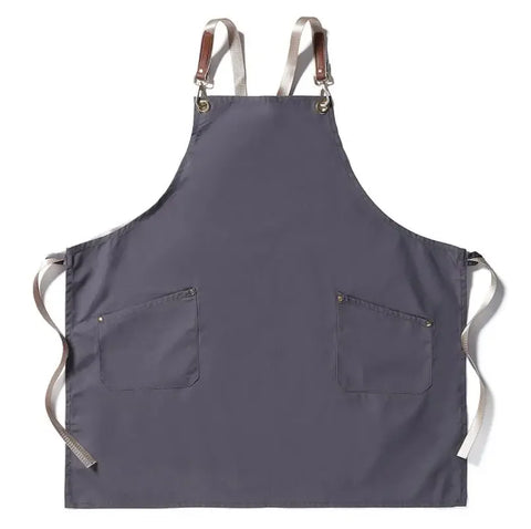 Fashion Unisex Work Apron For Men Canvas Black Apron Bib Adjustable Cooking Kitchen Aprons For Woman With Tool Pockets