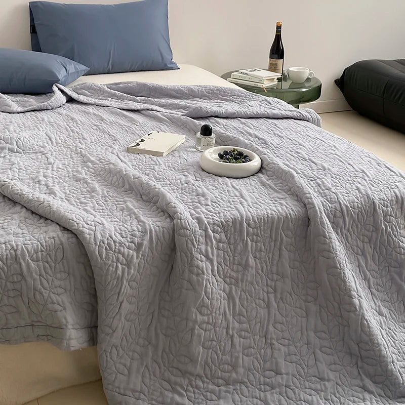 100% Cotton Duvet Quilted Quilts Single/Queen Size Comforter Summer Blanket High Quality Bedspread 여름이불(No Pillowcase)