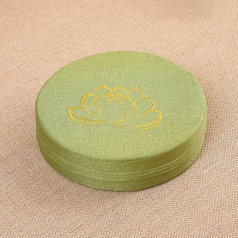 Yoga Meditation Cushion Round Thickened Embroidered Lotus Cushion with Backrest and Pillow 40*6cm Tatami Is Removable Washable