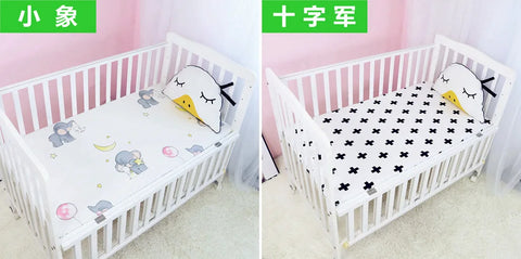 51x28inch(130x70 cm) Newborn Baby Fitted Crib Sheets Cartoon Print Bed Sheet Baby Bed Mattress Covers for Unisex Baby Boys Girls