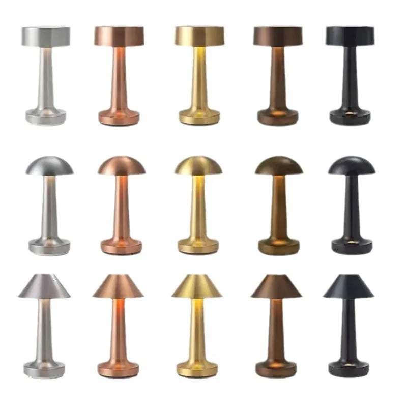Bar small table lamp metal outdoor small table lamp dining table bedside creative night light dumbbell atmospher